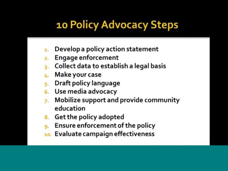 10 Steps to Policy Change